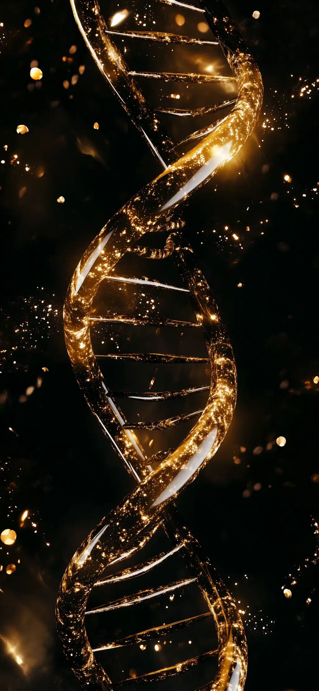 Golden Helix DNA Abstract Wallpaper